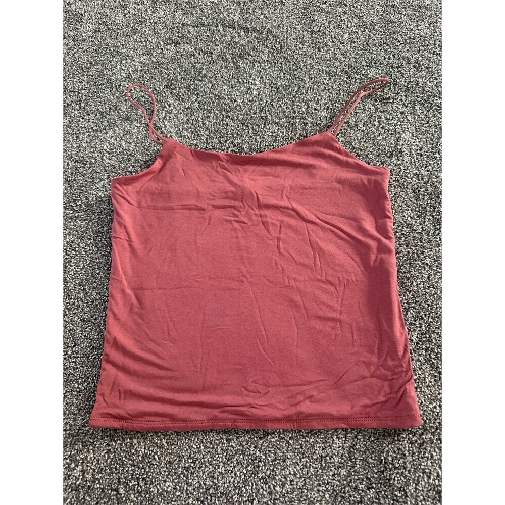 Becool Los Angeles Cami Tank Top Womens Size L Dusty Rose Spaghetti Strap